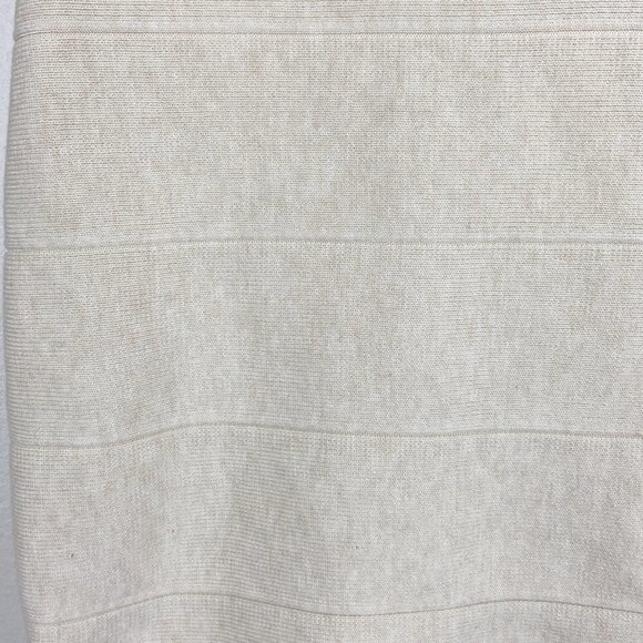 Cream Ribbed Mini Skirt Y2K Vintage Large - Picture 4 of 5